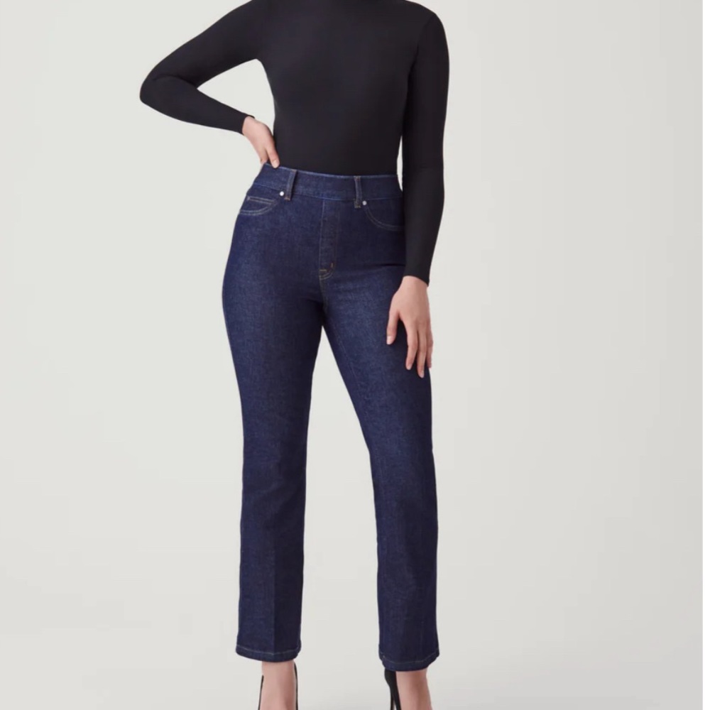 SPANX Women's Dark Blue Flare Jeans